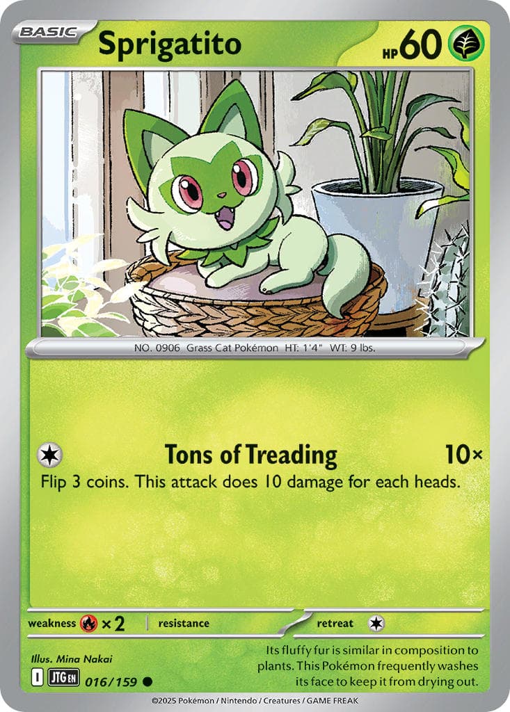 Sprigatito — Journey Together Pokémon card