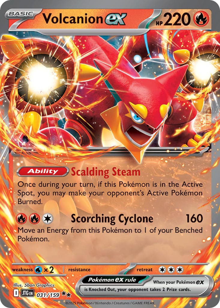 Volcanion ex — Journey Together Pokémon card