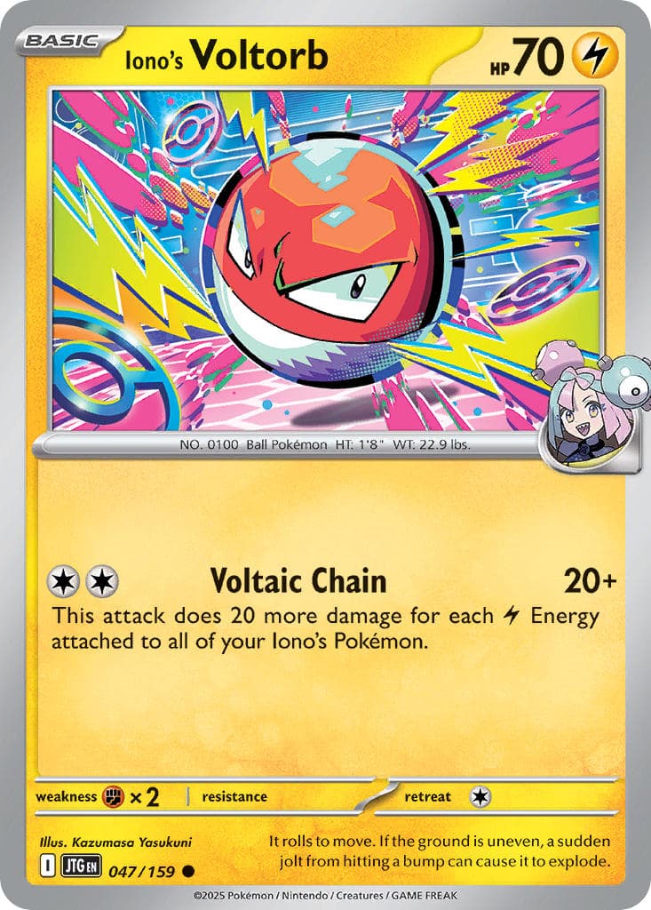 Iono's Voltorb — Journey Together Pokémon card