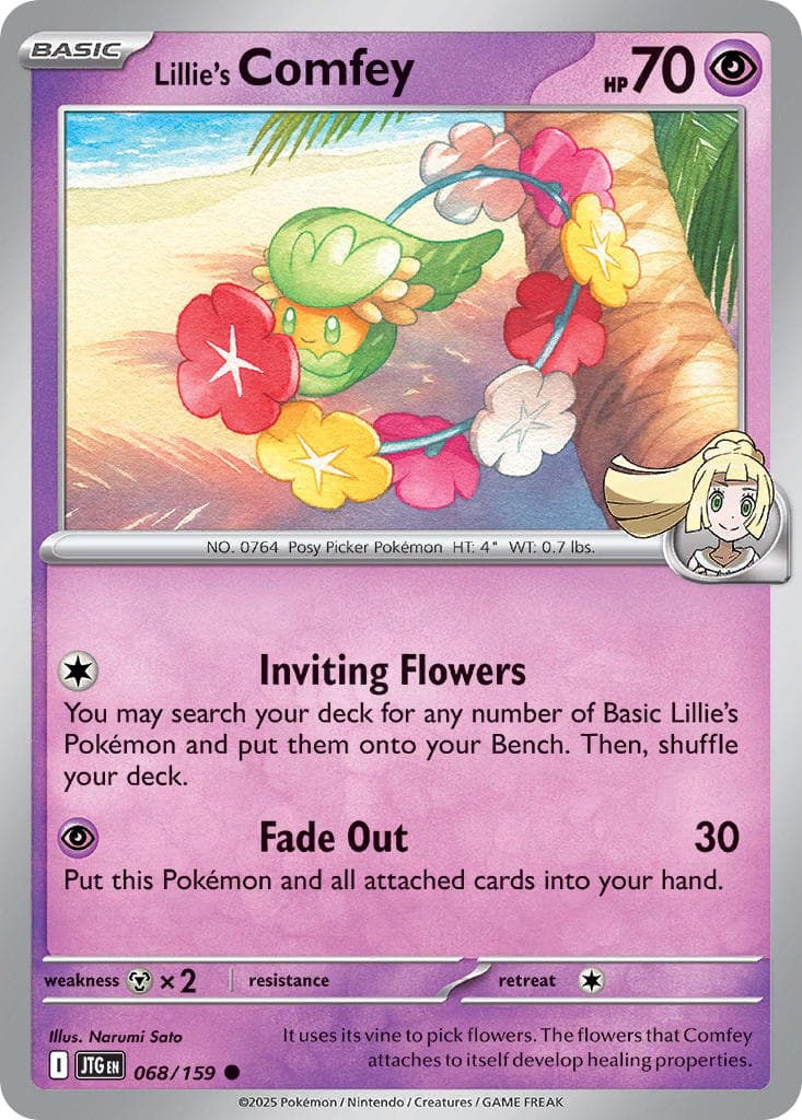 Lillie's Comfey — Journey Together Pokémon card