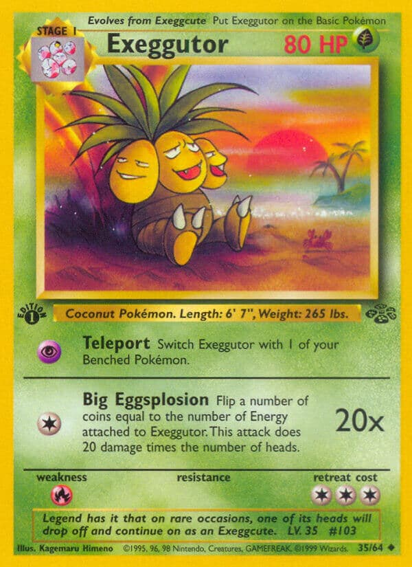 Exeggutor — Jungle Pokémon card