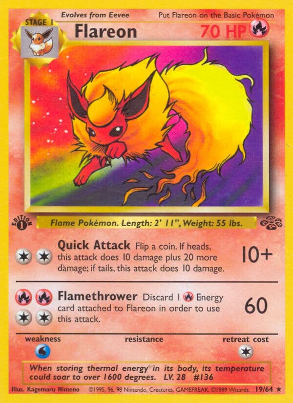 Flareon — Jungle Pokémon card