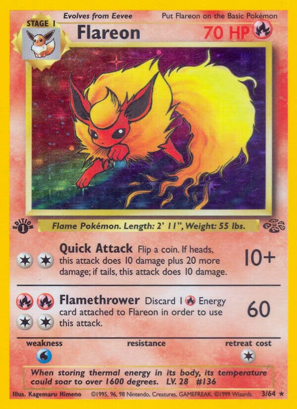 Flareon — Jungle Pokémon card