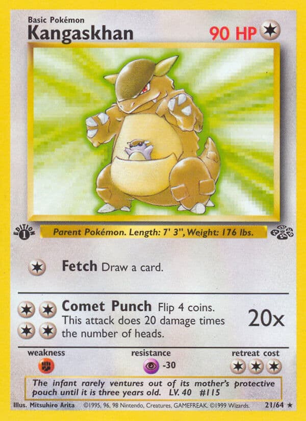 Kangaskhan — Jungle Pokémon card