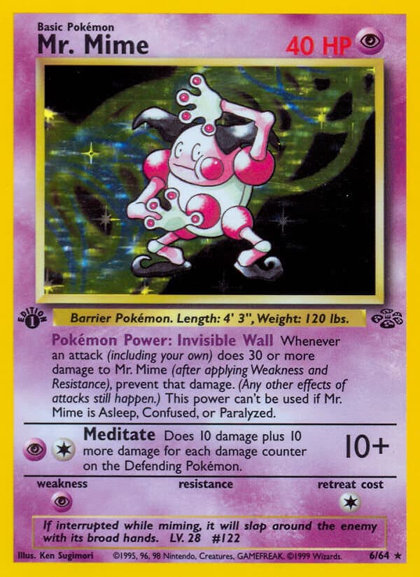 Mr Mime — Jungle Pokémon card