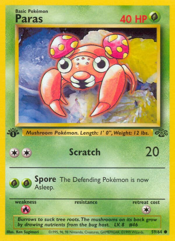 Paras — Jungle Pokémon card