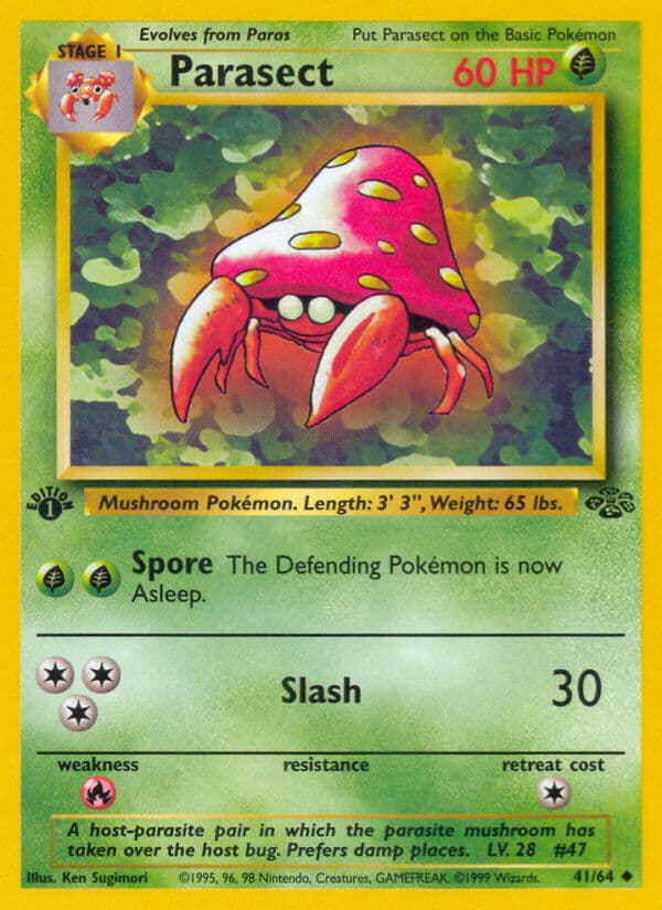 Parasect — Jungle Pokémon card