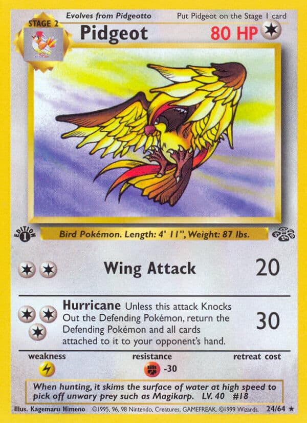 Pidgeot — Jungle Pokémon card