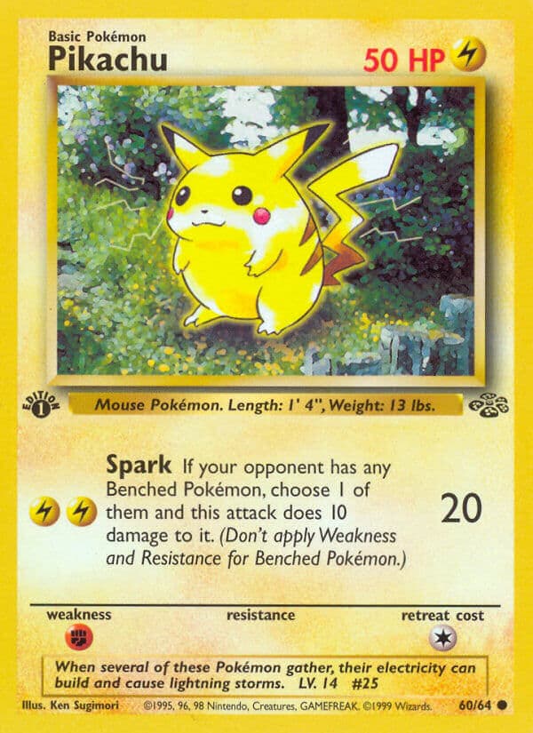 Pikachu — Jungle Pokémon card