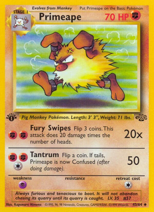 Primeape — Jungle Pokémon card
