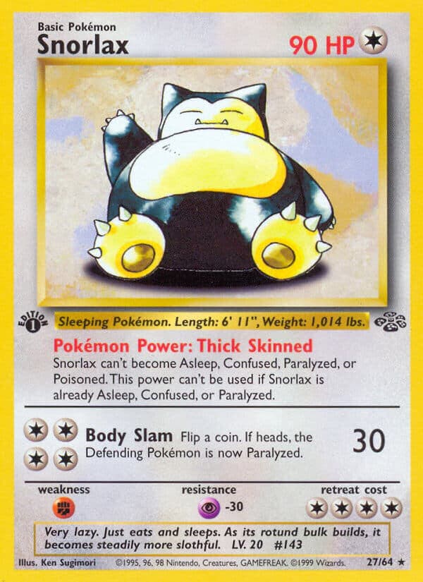 Snorlax — Jungle Pokémon card