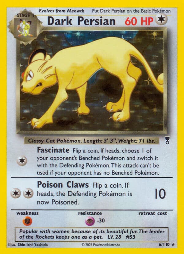 Dark Persian — Legendary Collection Pokémon card