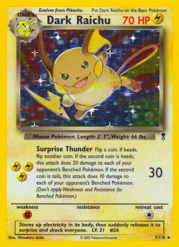Dark Raichu — Legendary Collection Pokémon card