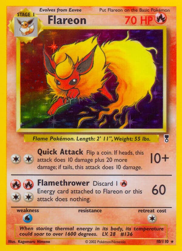 Flareon — Legendary Collection Pokémon card