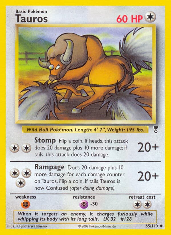 Tauros — Legendary Collection Pokémon card