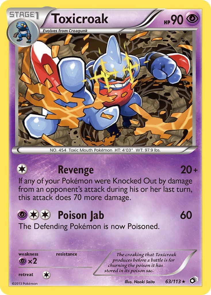 Toxicroak — Legendary Treasures Pokémon card