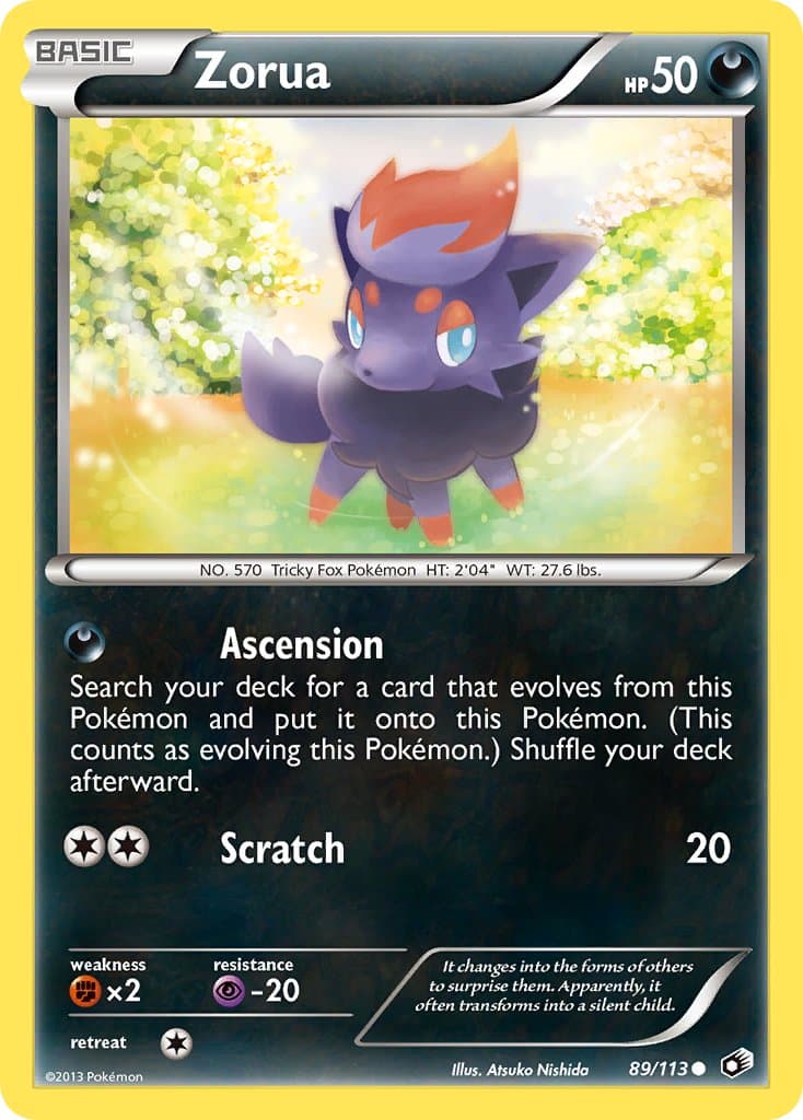 Zorua — Legendary Treasures Pokémon card