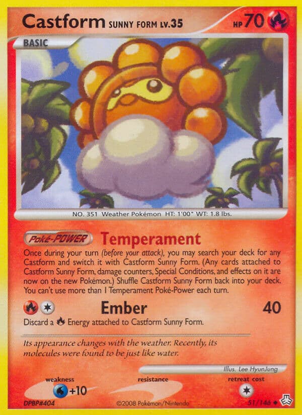 Castform Sunny Form — Legends Awakened Pokémon card