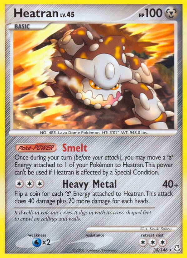 Heatran — Legends Awakened Pokémon card