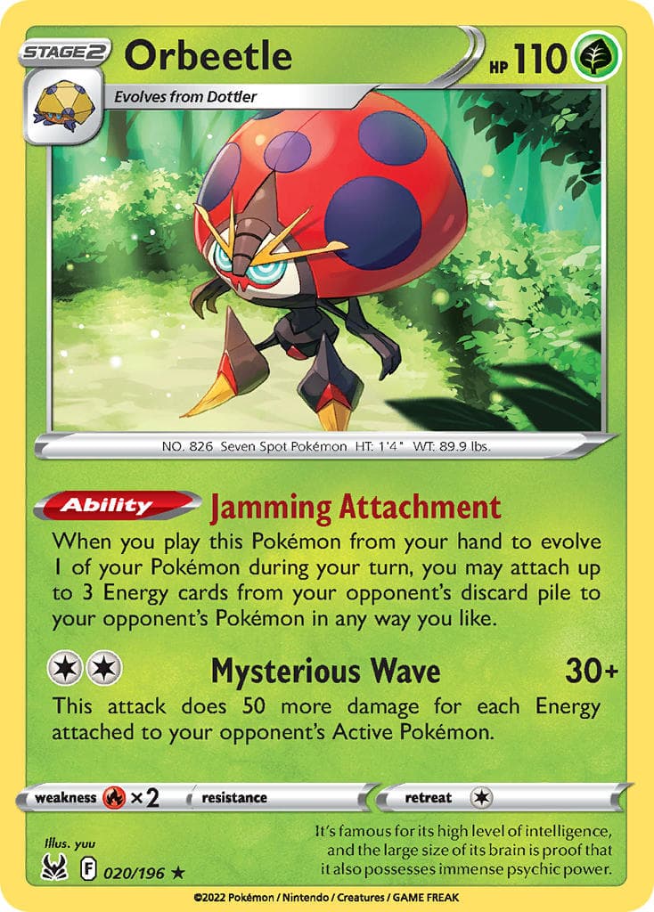 Orbeetle — Lost Origin Pokémon card