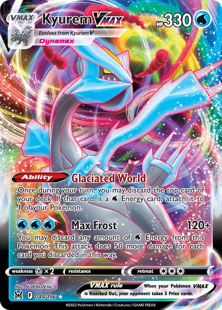 Kyurem Vmax — Lost Origin Pokémon card