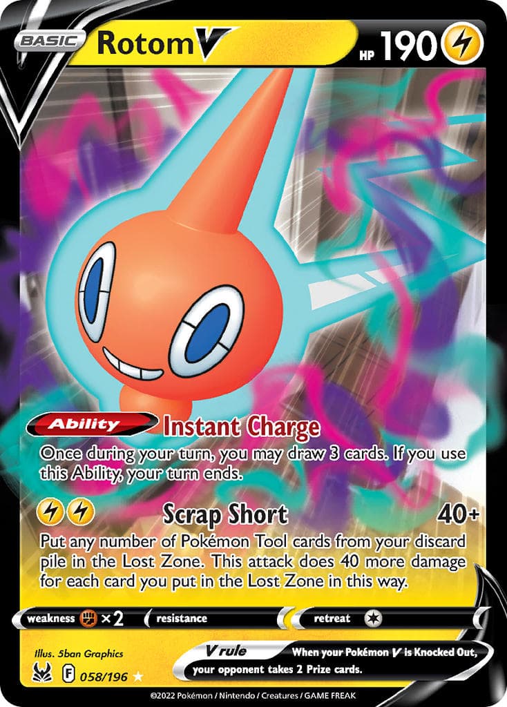 Rotom V — Lost Origin Pokémon card