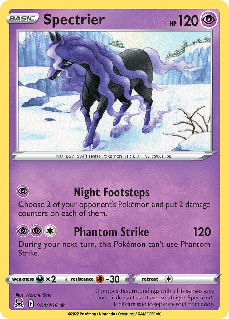 Spectrier — Lost Origin Pokémon card