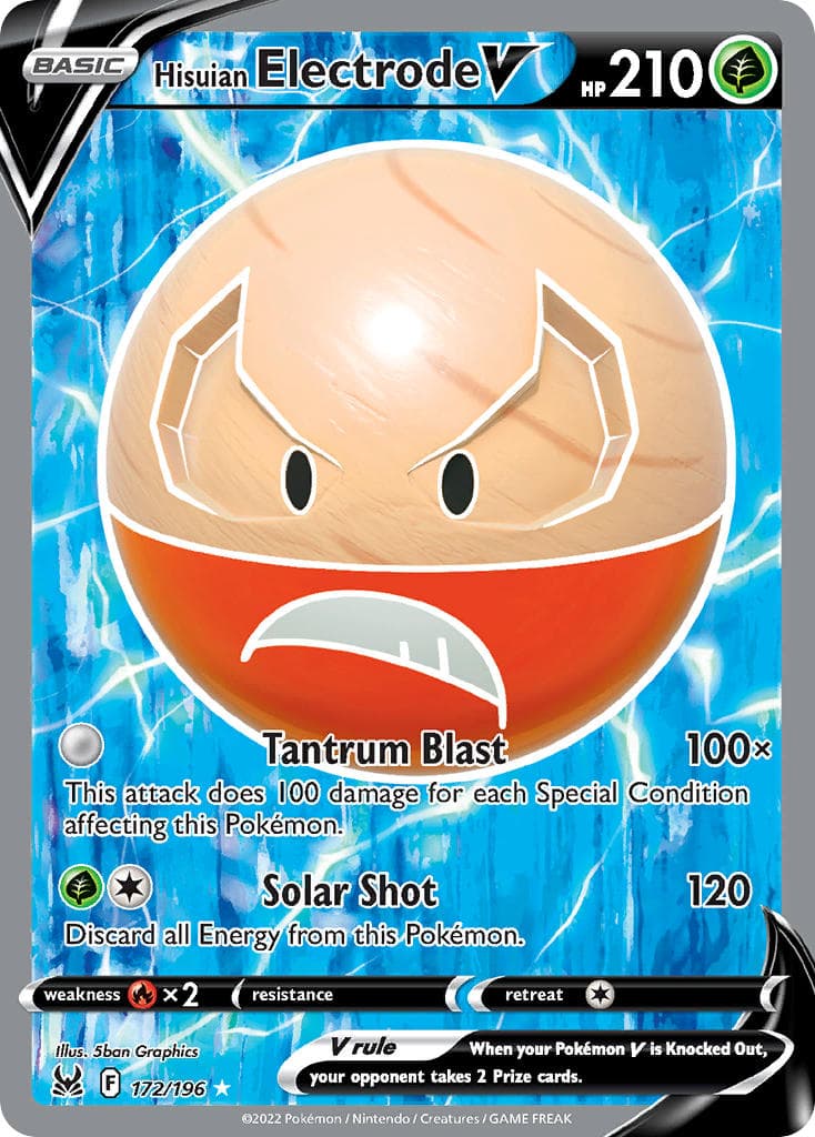 Hisuian Electrode V — Lost Origin Pokémon card