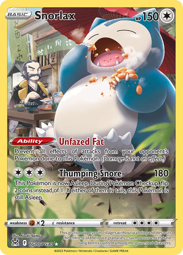 Snorlax — Lost Origin Pokémon card