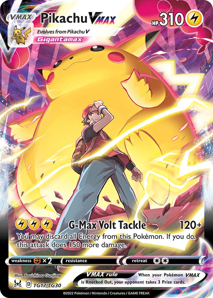 Pikachu Vmax — Lost Origin Pokémon card