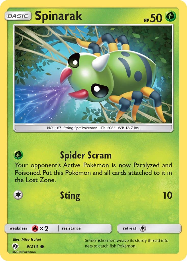 Spinarak — Lost Thunder Pokémon card
