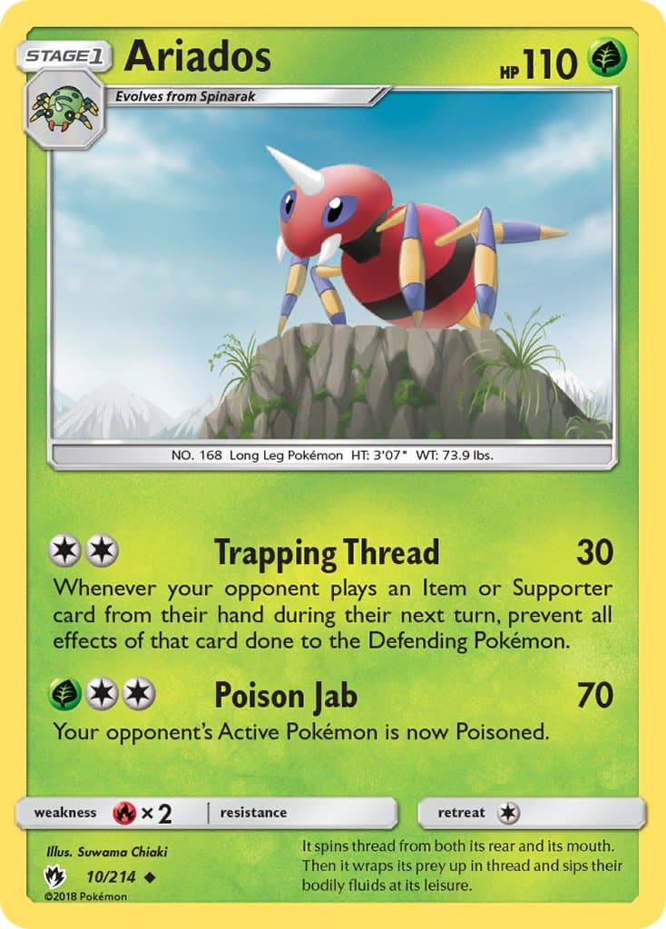 Ariados — Lost Thunder Pokémon card