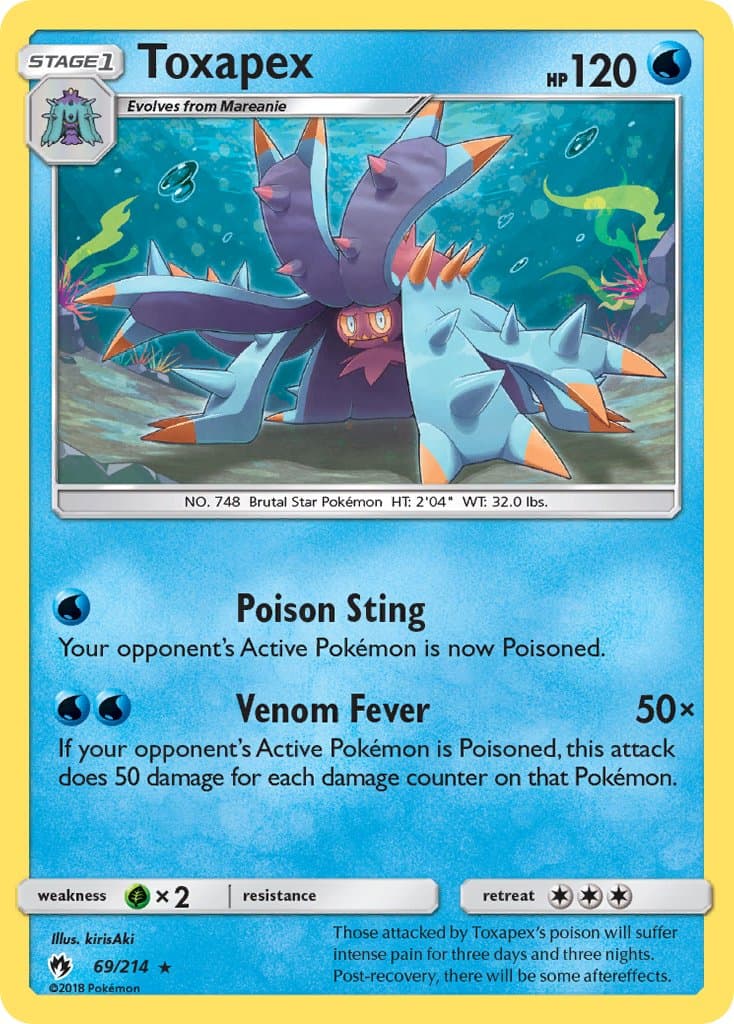 Toxapex — Lost Thunder Pokémon card