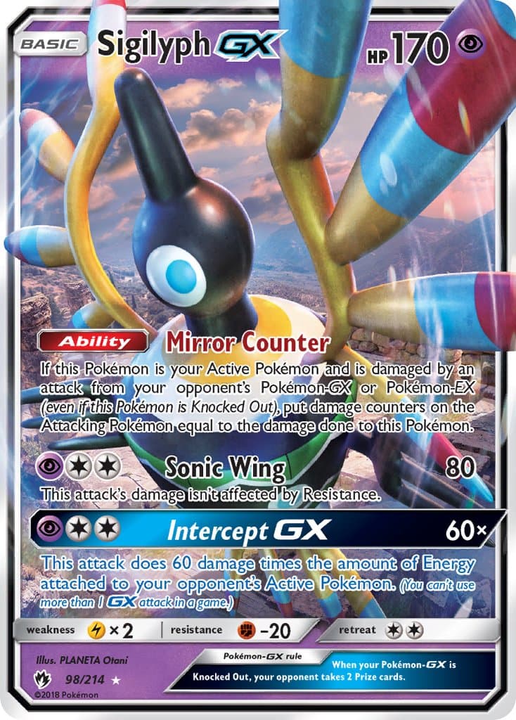 Sigilyph Gx — Lost Thunder Pokémon card