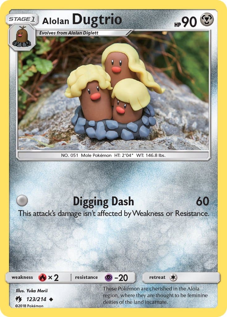Alolan Dugtrio — Lost Thunder