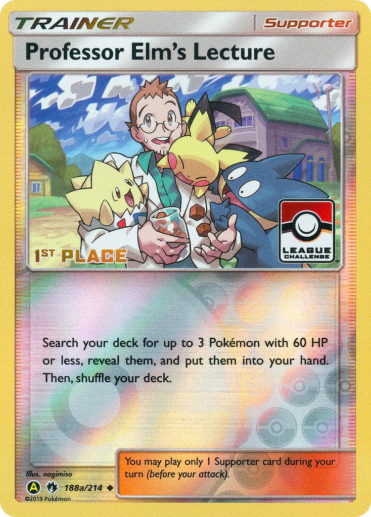 Professor Elms Lecture Yaa — Lost Thunder Pokémon card