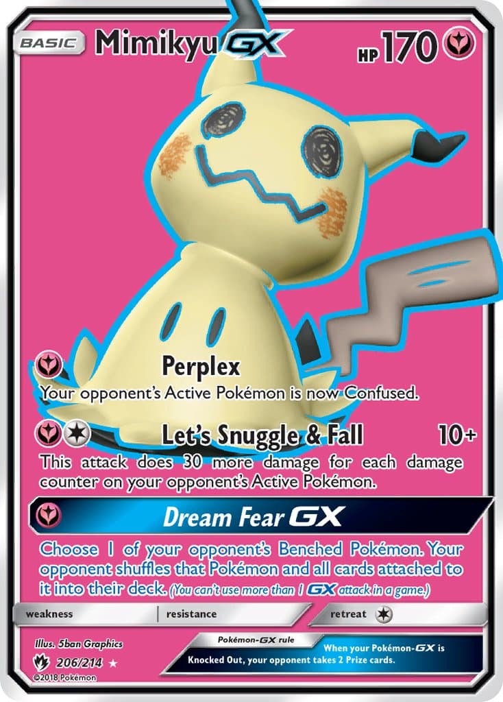 Mimikyu Gx — Lost Thunder Pokémon card