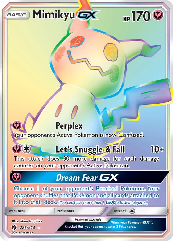 Mimikyu Gx — Lost Thunder Pokémon card