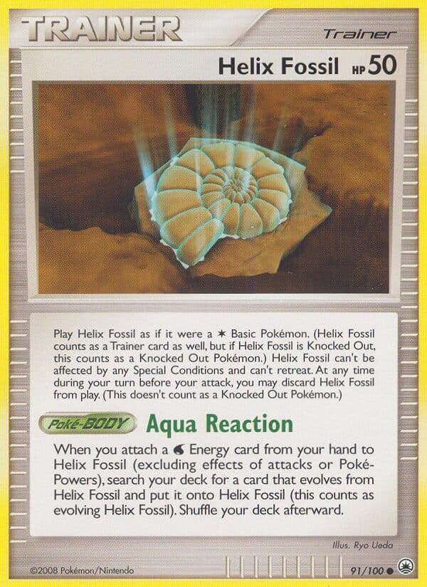 Helix Fossil — Majestic Dawn Pokémon card