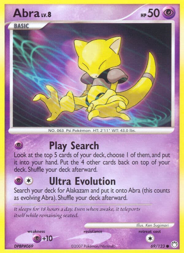 Abra — Mysterious Treasures Pokémon card