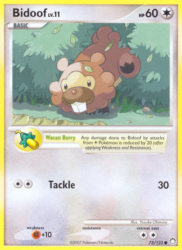 Bidoof — Mysterious Treasures Pokémon card