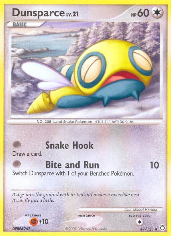 Dunsparce — Mysterious Treasures Pokémon card