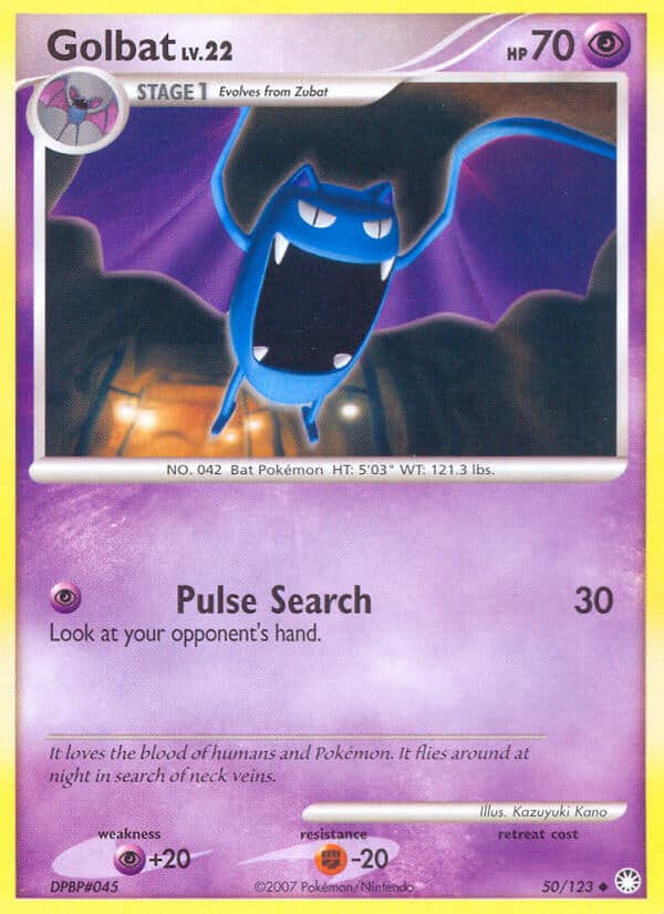Golbat — Mysterious Treasures Pokémon card