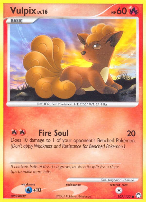 Vulpix — Mysterious Treasures Pokémon card