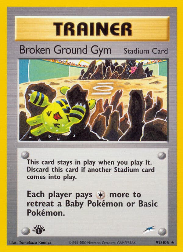 Broken Ground Gym — Neo Destiny Pokémon card