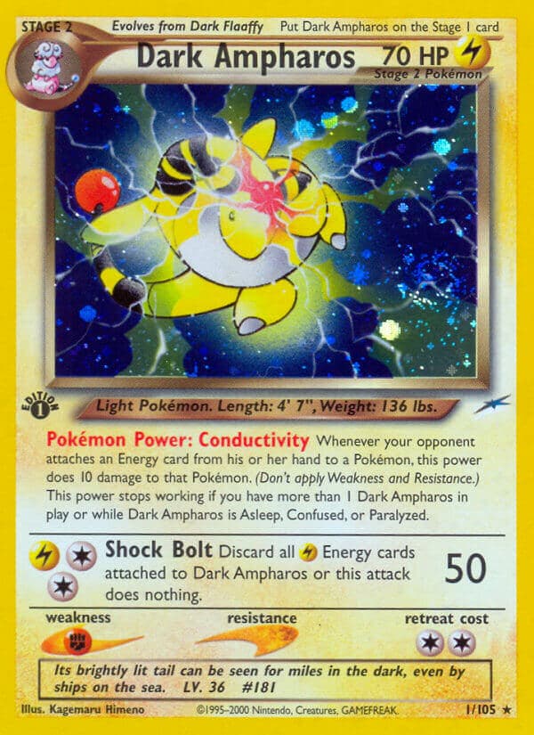 Dark Ampharos — Neo Destiny Pokémon card