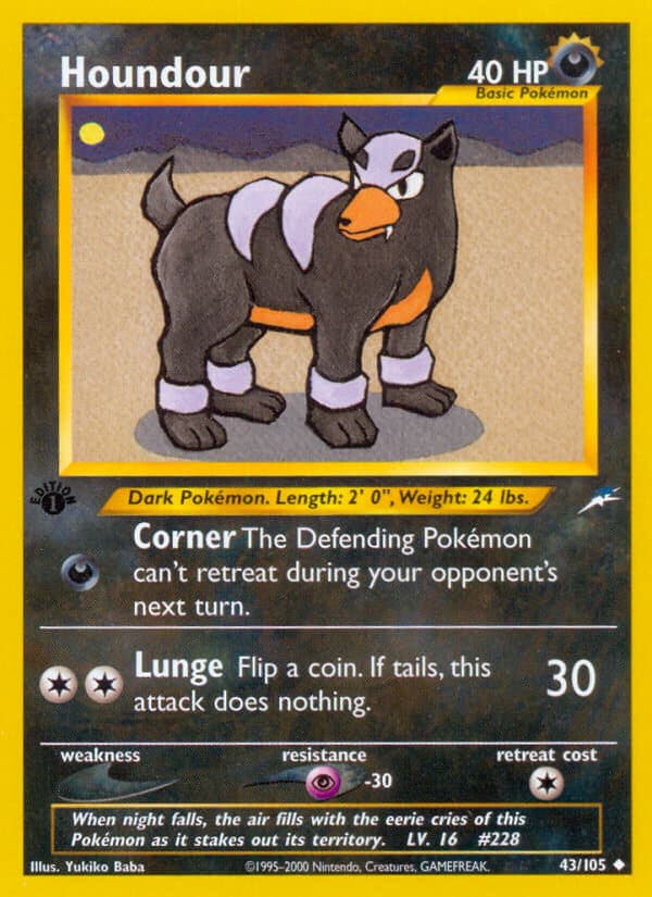 Houndour — Neo Destiny Pokémon card