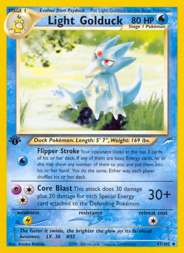 Light Golduck — Neo Destiny Pokémon card