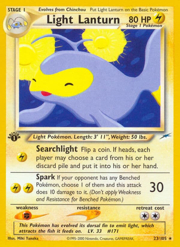 Light Lanturn — Neo Destiny Pokémon card