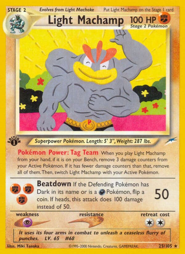 Light Machamp — Neo Destiny Pokémon card